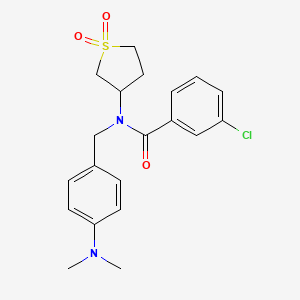 molecular formula C20H23ClN2O3S B11583084 3-chloro-N-[4-(dimethylamino)benzyl]-N-(1,1-dioxidotetrahydrothiophen-3-yl)benzamide 