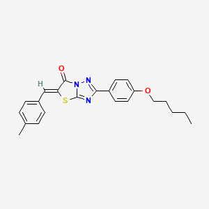 (5Z)-5-(4-methylbenzylidene)-2-[4-(pentyloxy)phenyl][1,3]thiazolo[3,2-b][1,2,4]triazol-6(5H)-one