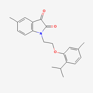 5-methyl-1-{2-[5-methyl-2-(propan-2-yl)phenoxy]ethyl}-1H-indole-2,3-dione