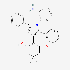 2-[1-(2-aminophenyl)-2,5-diphenyl-1H-pyrrol-3-yl]-3-hydroxy-5,5-dimethylcyclohex-2-en-1-one