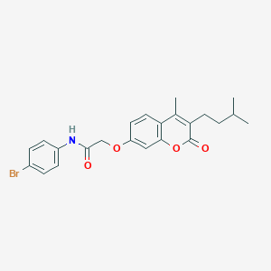 N-(4-bromophenyl)-2-{[4-methyl-3-(3-methylbutyl)-2-oxo-2H-chromen-7-yl]oxy}acetamide