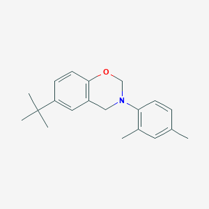 molecular formula C20H25NO B11583155 6-tert-butyl-3-(2,4-dimethylphenyl)-3,4-dihydro-2H-1,3-benzoxazine 