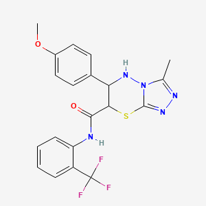 6-(4-methoxyphenyl)-3-methyl-N-[2-(trifluoromethyl)phenyl]-6,7-dihydro-5H-[1,2,4]triazolo[3,4-b][1,3,4]thiadiazine-7-carboxamide