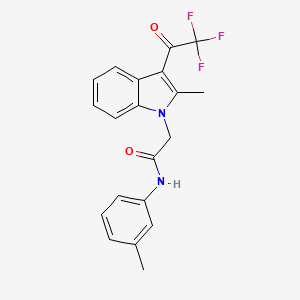 N-(3-methylphenyl)-2-[2-methyl-3-(trifluoroacetyl)-1H-indol-1-yl]acetamide