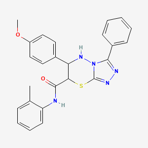 6-(4-methoxyphenyl)-N-(2-methylphenyl)-3-phenyl-6,7-dihydro-5H-[1,2,4]triazolo[3,4-b][1,3,4]thiadiazine-7-carboxamide