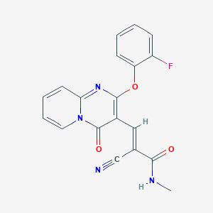 molecular formula C19H13FN4O3 B11583192 (2E)-2-cyano-3-[2-(2-fluorophenoxy)-4-oxo-4H-pyrido[1,2-a]pyrimidin-3-yl]-N-methylprop-2-enamide 