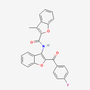 N-[2-(4-fluorobenzoyl)-1-benzofuran-3-yl]-3-methyl-1-benzofuran-2-carboxamide