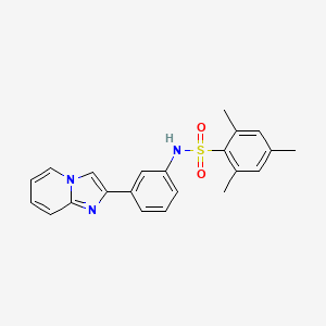 molecular formula C22H21N3O2S B11583199 Benzenesulfonamide, N-(3-imidazo[1,2-a]pyridin-2-ylphenyl)-2,4,6-trimethyl- 