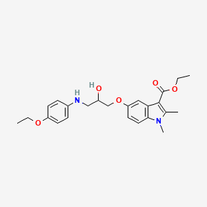 ethyl 5-{3-[(4-ethoxyphenyl)amino]-2-hydroxypropoxy}-1,2-dimethyl-1H-indole-3-carboxylate