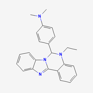 4-(5-ethyl-5,6-dihydrobenzimidazo[1,2-c]quinazolin-6-yl)-N,N-dimethylaniline