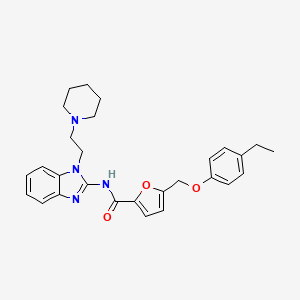 5-[(4-ethylphenoxy)methyl]-N-{1-[2-(piperidin-1-yl)ethyl]-1H-benzimidazol-2-yl}furan-2-carboxamide