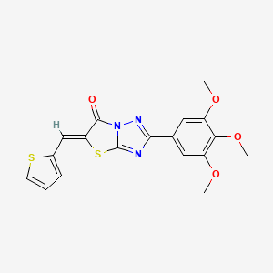 (5Z)-5-(thien-2-ylmethylene)-2-(3,4,5-trimethoxyphenyl)[1,3]thiazolo[3,2-b][1,2,4]triazol-6(5H)-one