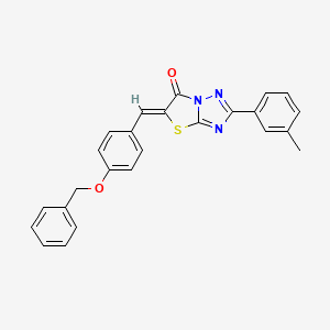 molecular formula C25H19N3O2S B11583268 (5Z)-5-[4-(benzyloxy)benzylidene]-2-(3-methylphenyl)[1,3]thiazolo[3,2-b][1,2,4]triazol-6(5H)-one 