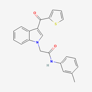 molecular formula C22H18N2O2S B11583274 N-(3-methylphenyl)-2-[3-(thiophen-2-ylcarbonyl)-1H-indol-1-yl]acetamide 