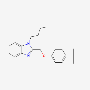 molecular formula C22H28N2O B11583299 1-butyl-2-[(4-tert-butylphenoxy)methyl]-1H-benzimidazole 