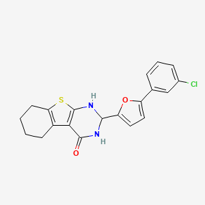 2-[5-(3-Chlorophenyl)-2-furyl]-1,2,5,6,7,8-hexahydro[1]benzothieno[2,3-d]pyrimidin-4-ol