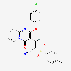 (E)-3-[2-(4-Chloro-phenoxy)-9-methyl-4-oxo-4H-pyrido[1,2-a]pyrimidin-3-yl]-2-(toluene-4-sulfonyl)-acrylonitrile