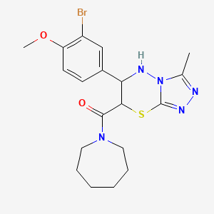 azepan-1-yl[6-(3-bromo-4-methoxyphenyl)-3-methyl-6,7-dihydro-5H-[1,2,4]triazolo[3,4-b][1,3,4]thiadiazin-7-yl]methanone