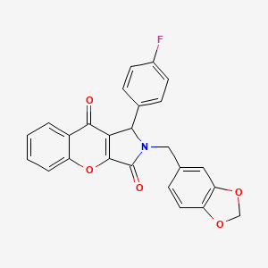 2-(1,3-Benzodioxol-5-ylmethyl)-1-(4-fluorophenyl)-1,2-dihydrochromeno[2,3-c]pyrrole-3,9-dione