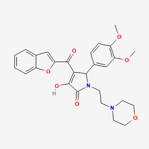 4-(1-benzofuran-2-ylcarbonyl)-5-(3,4-dimethoxyphenyl)-3-hydroxy-1-(2-morpholin-4-ylethyl)-1,5-dihydro-2H-pyrrol-2-one