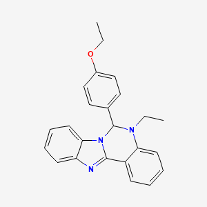 molecular formula C24H23N3O B11583396 6-(4-Ethoxyphenyl)-5-ethyl-5,6-dihydrobenzimidazo[1,2-c]quinazoline 