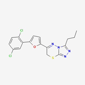 molecular formula C17H14Cl2N4OS B11583404 6-[5-(2,5-dichlorophenyl)furan-2-yl]-3-propyl-7H-[1,2,4]triazolo[3,4-b][1,3,4]thiadiazine 