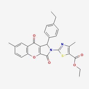 ethyl 2-[1-(4-ethylphenyl)-7-methyl-3,9-dioxo-3,9-dihydrochromeno[2,3-c]pyrrol-2(1H)-yl]-4-methyl-1,3-thiazole-5-carboxylate