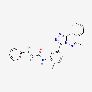 (2E)-N-[2-methyl-5-(6-methyl[1,2,4]triazolo[3,4-a]phthalazin-3-yl)phenyl]-3-phenylprop-2-enamide