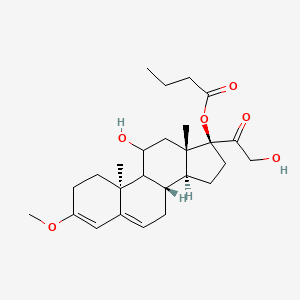molecular formula C₂₆H₃₈O₆ B1158342 Hydrocortisone 17-Butyrate 3-Enol Methyl Ether 
