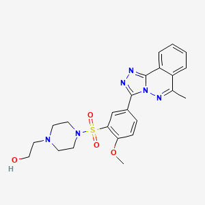 2-(4-{[2-Methoxy-5-(6-methyl[1,2,4]triazolo[3,4-a]phthalazin-3-yl)phenyl]sulfonyl}piperazin-1-yl)ethanol