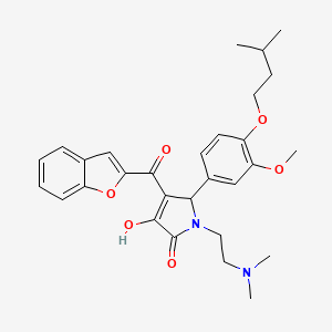 4-(1-benzofuran-2-ylcarbonyl)-1-[2-(dimethylamino)ethyl]-3-hydroxy-5-[3-methoxy-4-(3-methylbutoxy)phenyl]-1,5-dihydro-2H-pyrrol-2-one