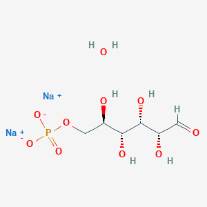molecular formula C₆H₁₁Na₂O₉P·xH₂O B1158347 D-Glucose 6-phosphate disodium salt hydrate 
