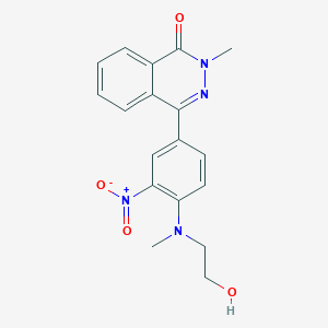 molecular formula C18H18N4O4 B11583477 4-[4-[2-Hydroxyethyl(methyl)amino]-3-nitrophenyl]-2-methylphthalazin-1-one CAS No. 673443-10-2