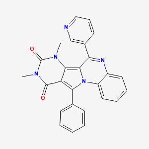 12,14-dimethyl-17-phenyl-9-pyridin-3-yl-1,8,12,14-tetrazatetracyclo[8.7.0.02,7.011,16]heptadeca-2,4,6,8,10,16-hexaene-13,15-dione