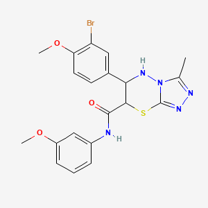 6-(3-bromo-4-methoxyphenyl)-N-(3-methoxyphenyl)-3-methyl-6,7-dihydro-5H-[1,2,4]triazolo[3,4-b][1,3,4]thiadiazine-7-carboxamide