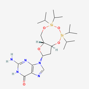 molecular formula C₂₂H₃₉N₅O₆Si₂ B1158352 3',5'-O-[Tetrakis(1-methylethyl)-1,3-disiloxanediyl]guanosine 