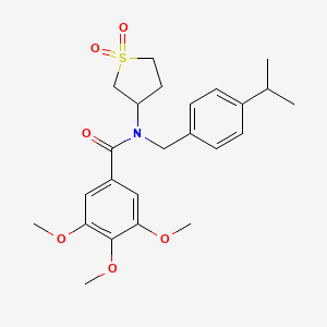 N-(1,1-dioxidotetrahydrothiophen-3-yl)-3,4,5-trimethoxy-N-[4-(propan-2-yl)benzyl]benzamide