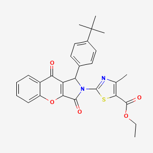 molecular formula C28H26N2O5S B11583573 ethyl 2-[1-(4-tert-butylphenyl)-3,9-dioxo-3,9-dihydrochromeno[2,3-c]pyrrol-2(1H)-yl]-4-methyl-1,3-thiazole-5-carboxylate 