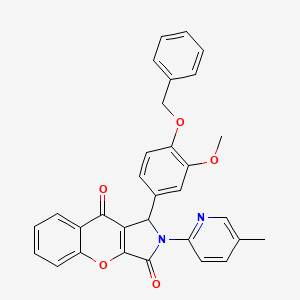 molecular formula C31H24N2O5 B11583580 1-[4-(Benzyloxy)-3-methoxyphenyl]-2-(5-methylpyridin-2-yl)-1,2-dihydrochromeno[2,3-c]pyrrole-3,9-dione 