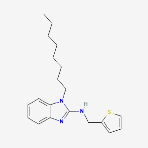 molecular formula C20H27N3S B11583581 1-octyl-N-(thiophen-2-ylmethyl)-1H-benzimidazol-2-amine 