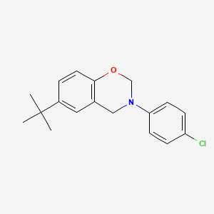 molecular formula C18H20ClNO B11583598 6-tert-butyl-3-(4-chlorophenyl)-3,4-dihydro-2H-1,3-benzoxazine 