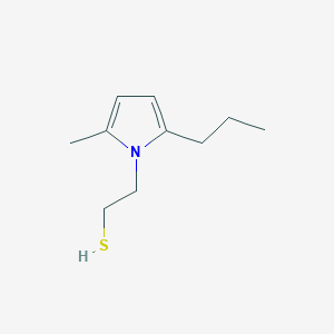 molecular formula C10H17NS B115836 1H-Pyrrole-1-ethanethiol, 2-methyl-5-propyl- CAS No. 153686-99-8