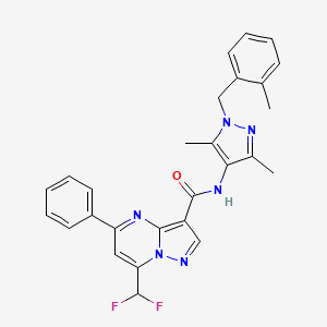 7-(Difluoromethyl)-N-(3,5-dimethyl-1-(2-methylbenzyl)-1H-pyrazol-4-yl)-5-phenylpyrazolo[1,5-a]pyrimidine-3-carboxamide