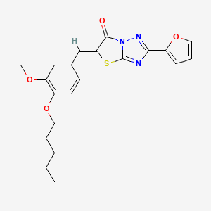 (5Z)-2-(furan-2-yl)-5-[3-methoxy-4-(pentyloxy)benzylidene][1,3]thiazolo[3,2-b][1,2,4]triazol-6(5H)-one