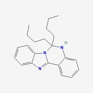 molecular formula C22H27N3 B11583631 6,6-Dibutyl-5,6-dihydrobenzimidazo[1,2-c]quinazoline 