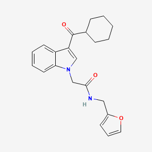 2-[3-(cyclohexylcarbonyl)-1H-indol-1-yl]-N-(furan-2-ylmethyl)acetamide