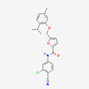 N-(3-chloro-4-cyanophenyl)-5-{[5-methyl-2-(propan-2-yl)phenoxy]methyl}furan-2-carboxamide