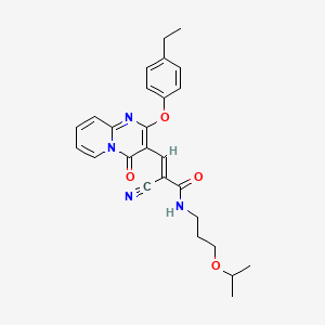 (2E)-2-cyano-3-[2-(4-ethylphenoxy)-4-oxo-4H-pyrido[1,2-a]pyrimidin-3-yl]-N-[3-(propan-2-yloxy)propyl]prop-2-enamide