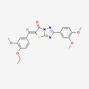 (5Z)-2-(3,4-dimethoxyphenyl)-5-(4-ethoxy-3-methoxybenzylidene)[1,3]thiazolo[3,2-b][1,2,4]triazol-6(5H)-one