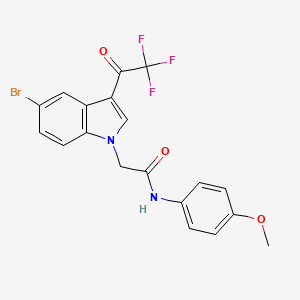 2-[5-bromo-3-(trifluoroacetyl)-1H-indol-1-yl]-N-(4-methoxyphenyl)acetamide